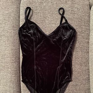 Velvet leotard bodysuit
